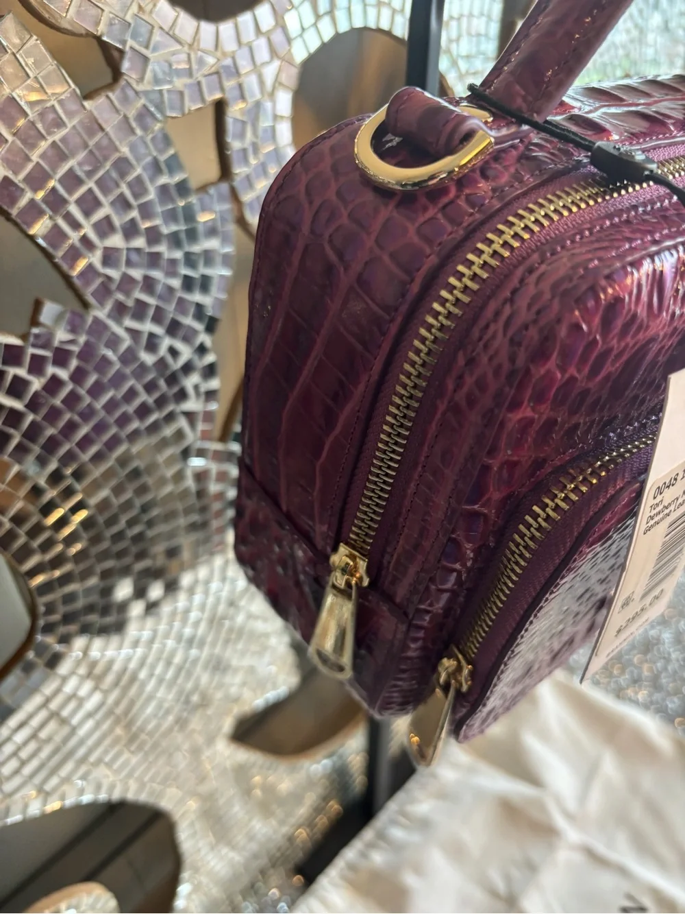 💕Brahmin Tori Dewberry Leather Top-Handle Bag‎